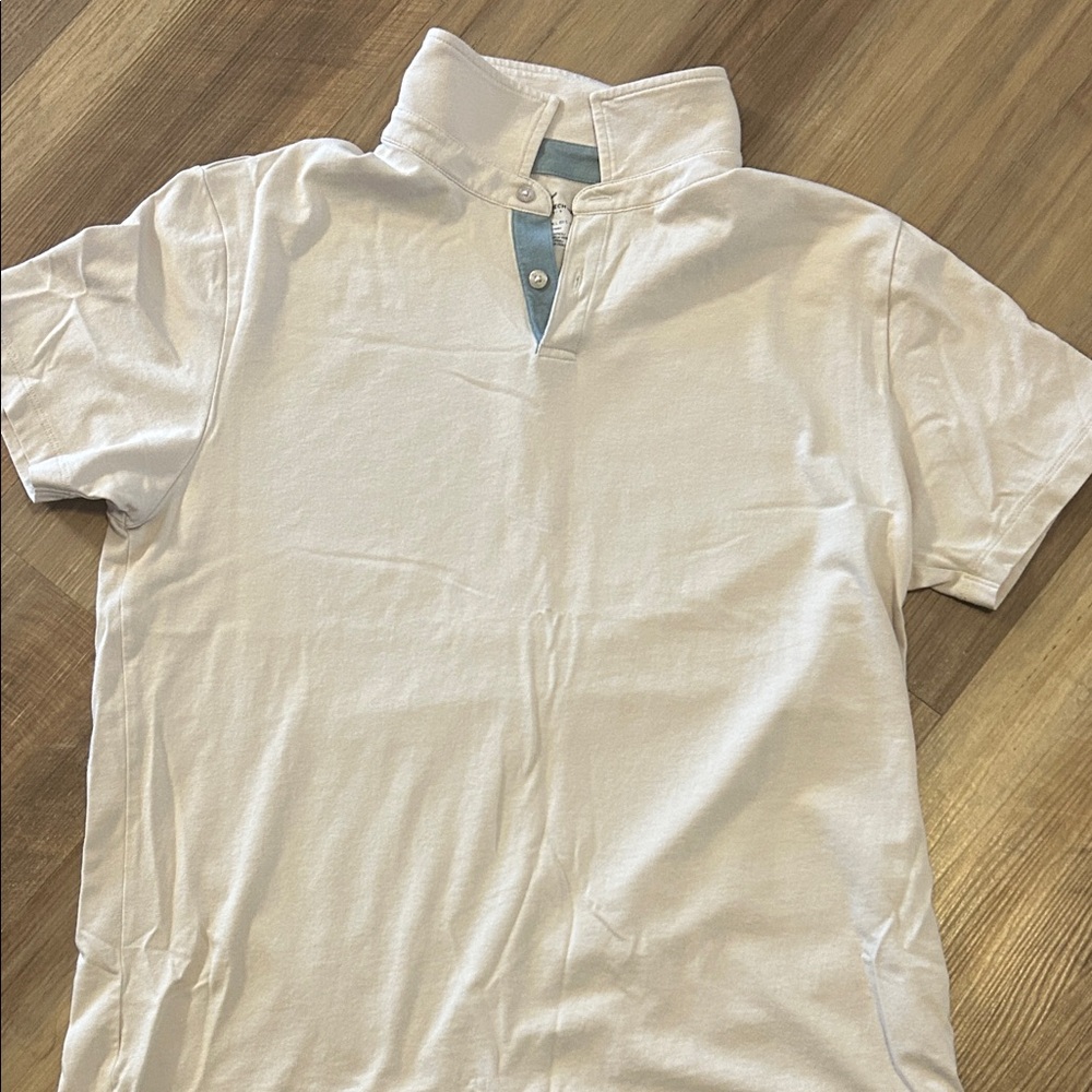 Daniel Hechter White Polo with Light Blue Detail